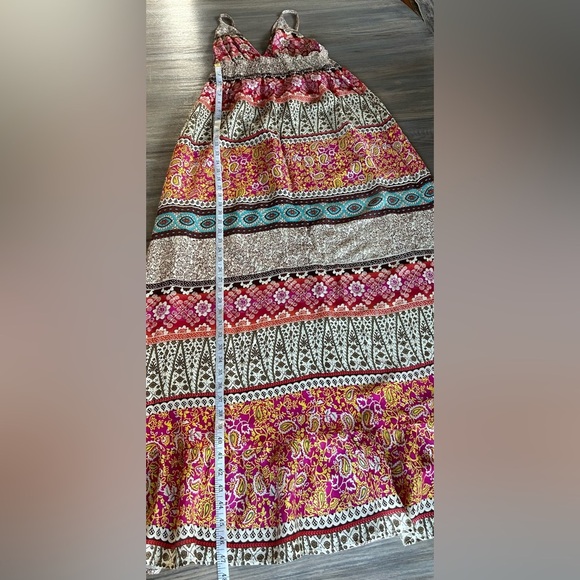 Anthropologie Revolve Boemo Boho Hippie Multi Pattern Maxi Sundress Size M - Picture 10 of 15